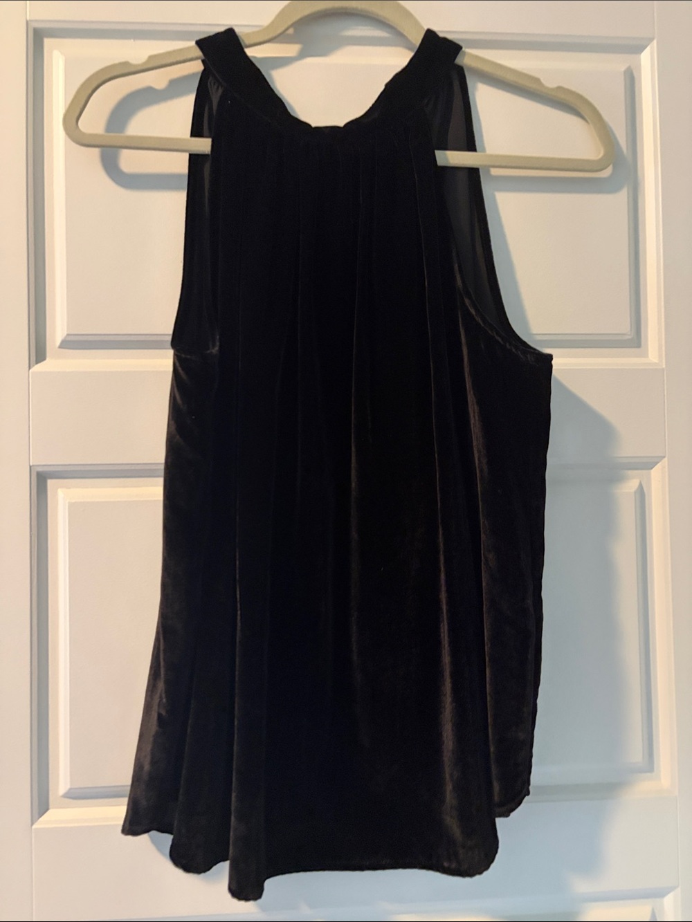 LOFT Black Velvet Halter Top